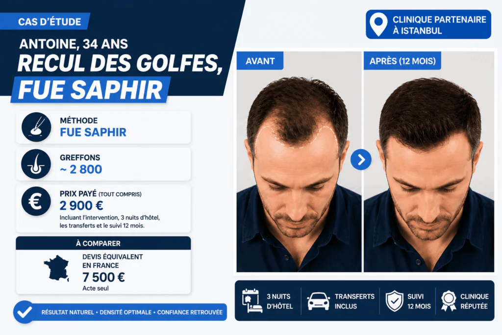 greffe de cheveux antoine AntoineFUE Saphir