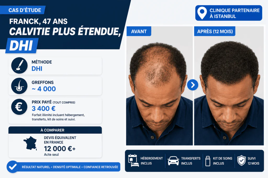 greffe de cheveux franck 47 ans DHI