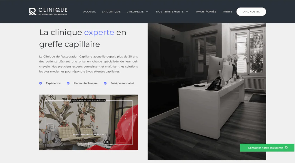 greffe de cheveux paris Clinique de Restauration Capillaire