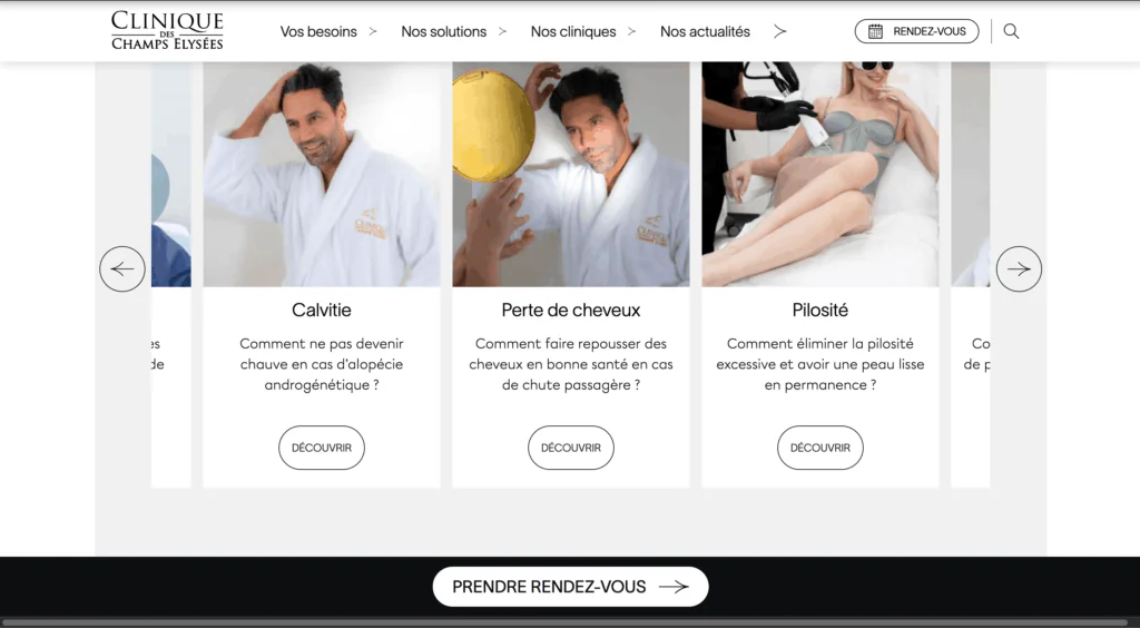greffe de cheveux paris Clinique des Champs-Élysées