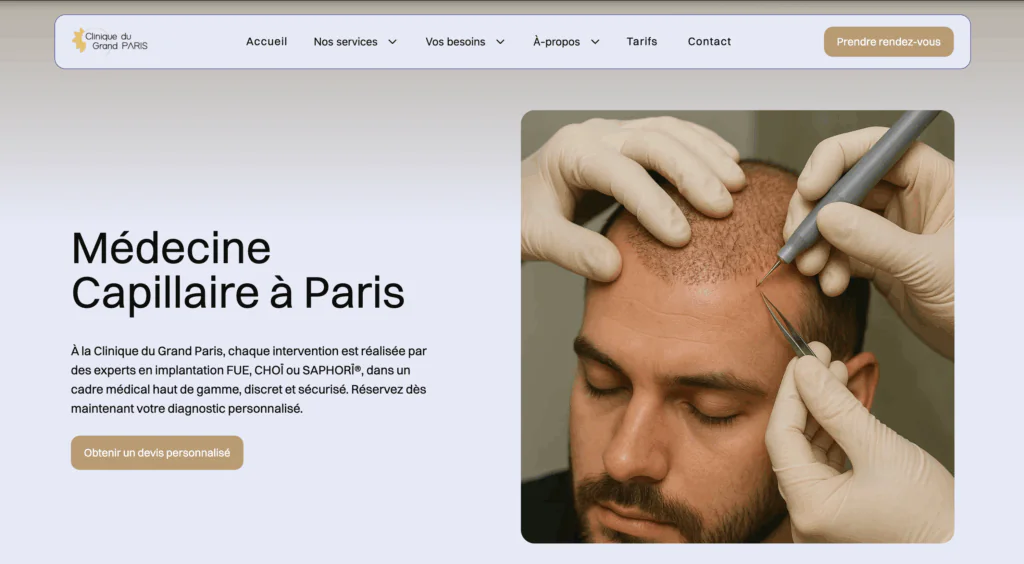 greffe de cheveux paris Clinique du Grand Paris