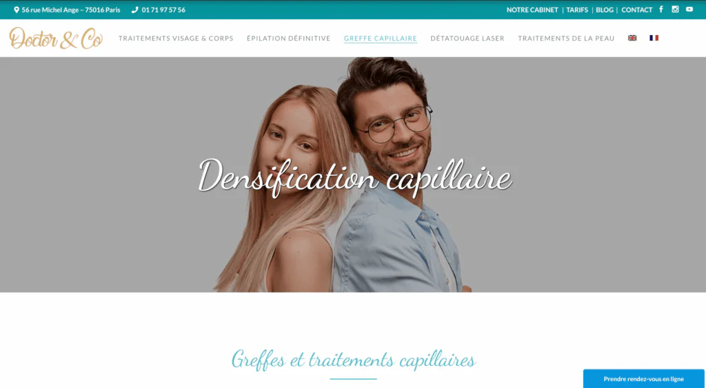greffe de cheveux paris maison&co