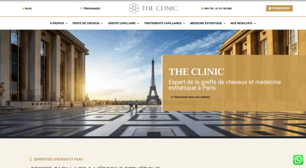 greffe de cheveux paris the clinic