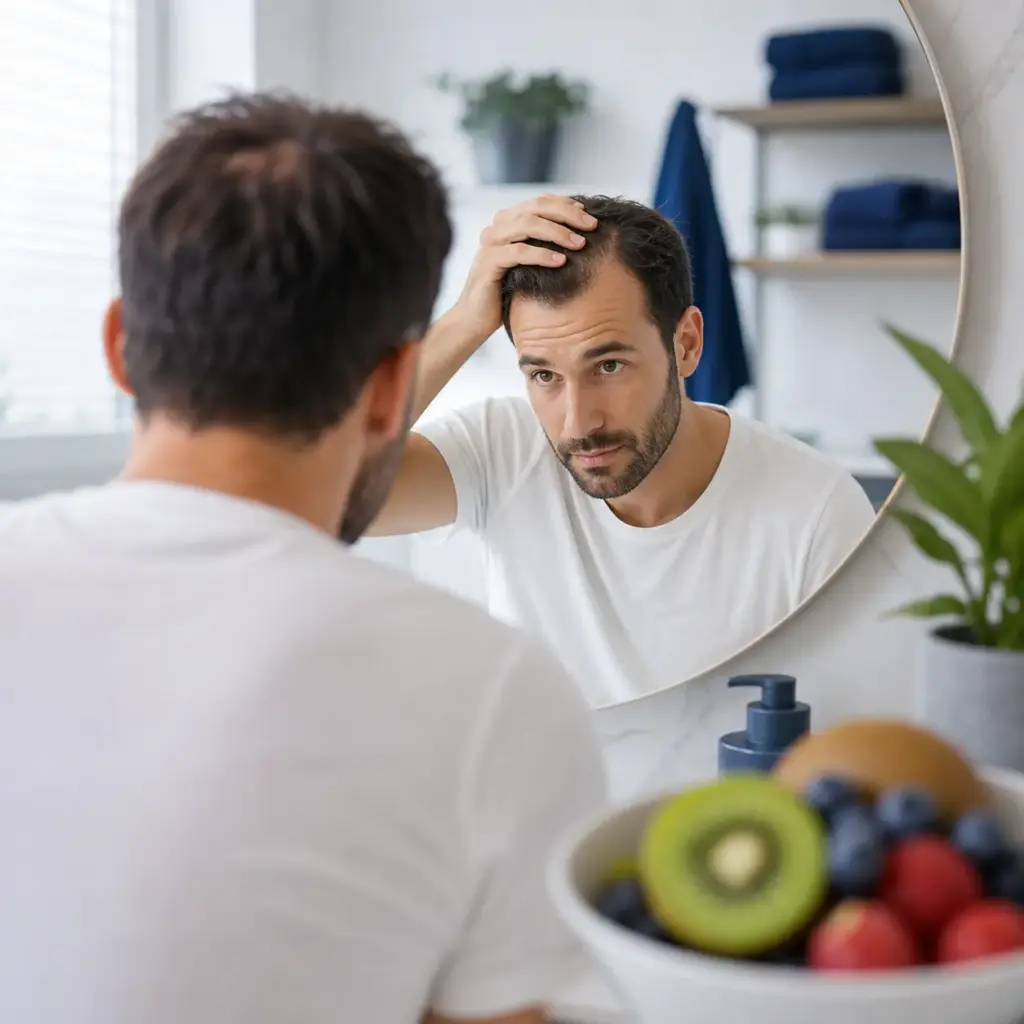 image homme fruits et calvitie