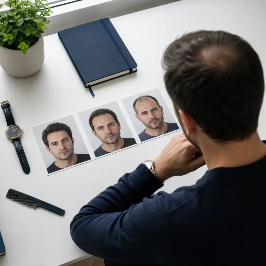 photo évolution calvitie