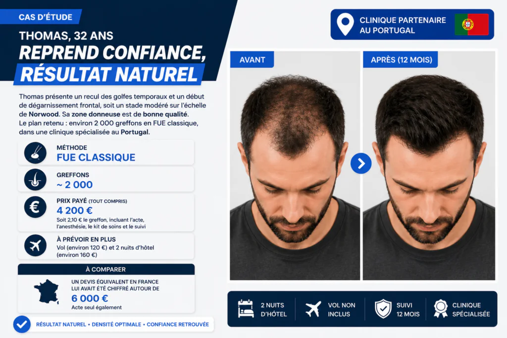 prix greffe cheveux portugal