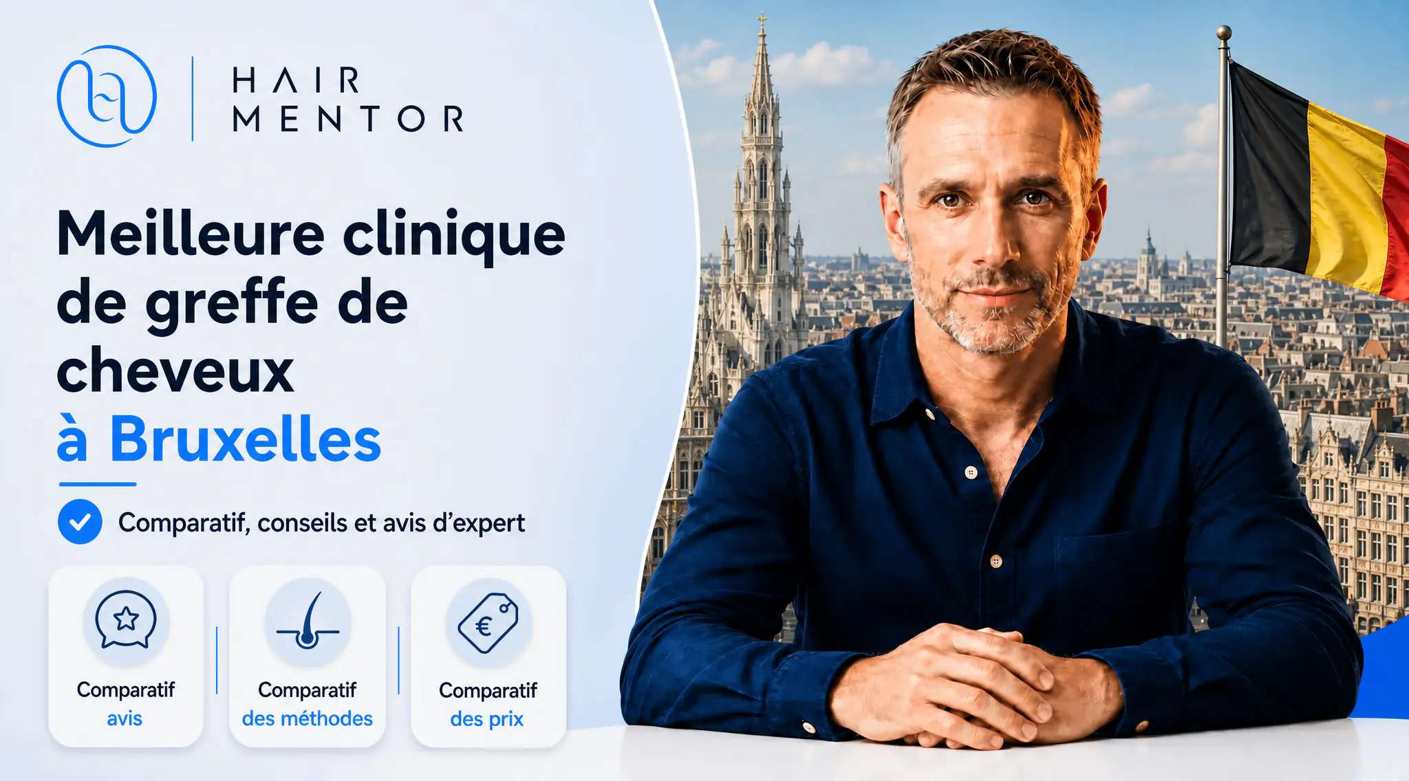 Meilleure clinique de greffe de cheveux à Bruxelles : notre top 5 en 2026