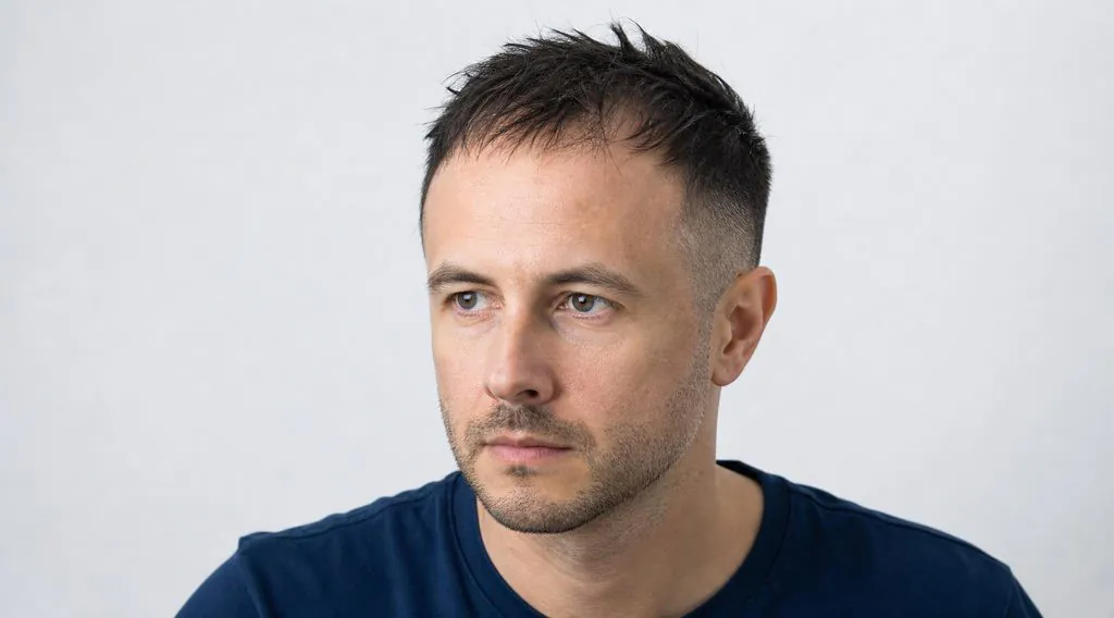 French crop texturé sur cheveux fins, avec une frange irrégulière