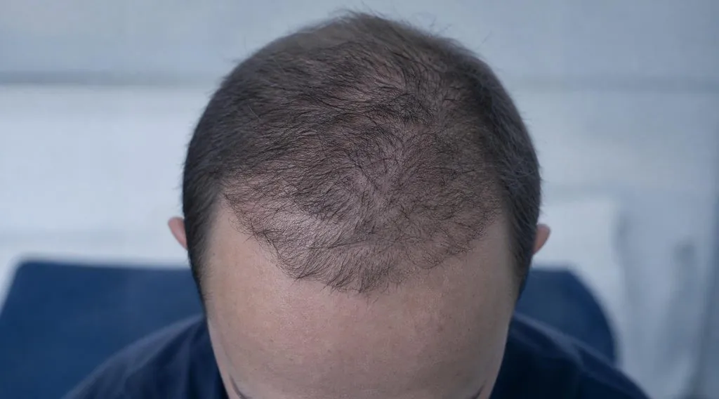 Greffe de cheveux après 1 mois, chute normale des cheveux greffés