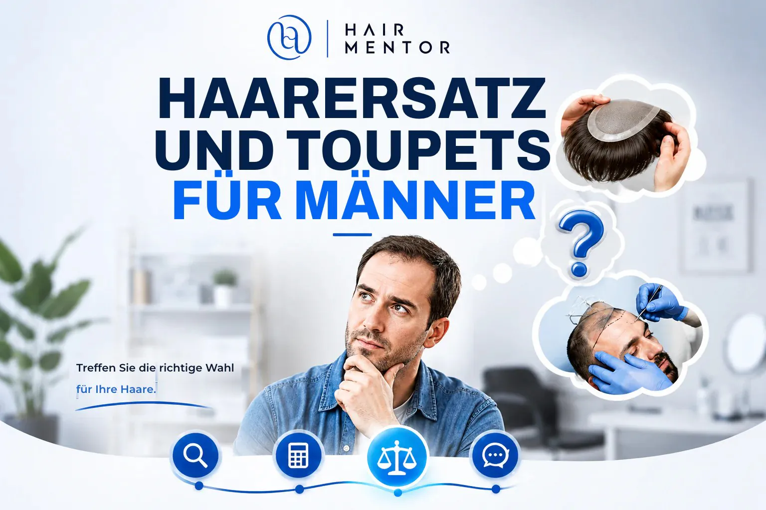 Haarersatz und Toupets für Männer
