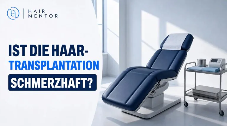 Behandlungsstuhl in einer Klinik für Haartransplantation
