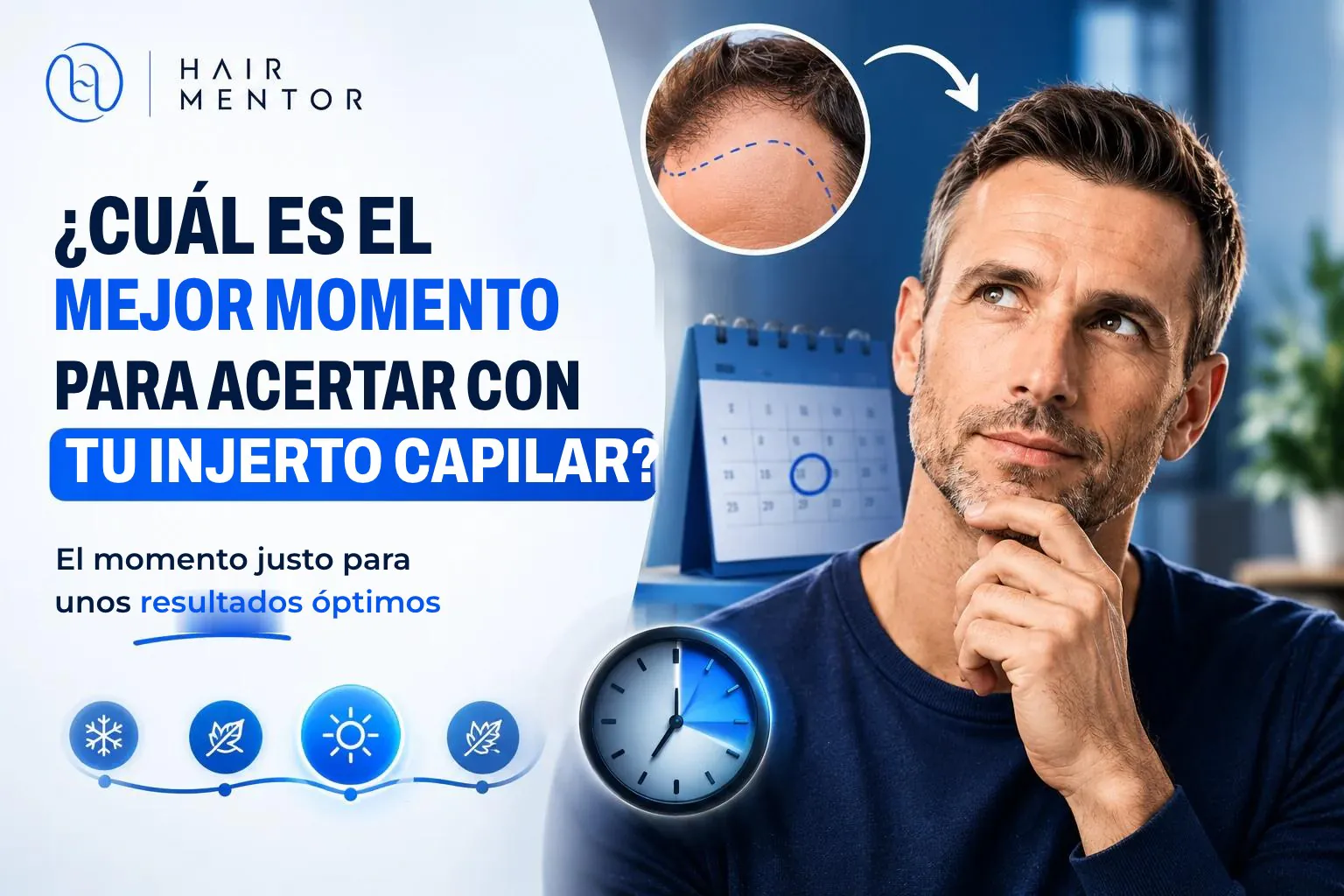 El mejor momento para un injerto capilar