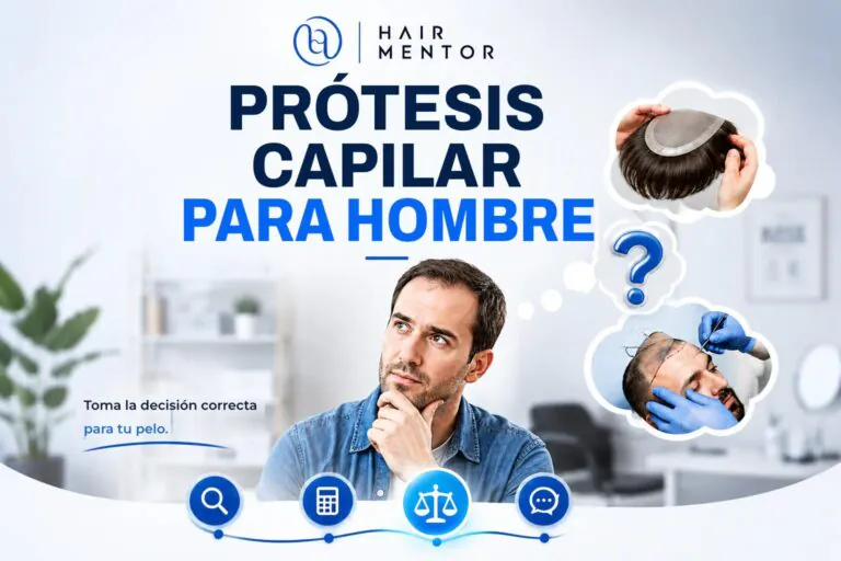 Prótesis capilar para hombre: elegir entre prótesis e injerto capilar