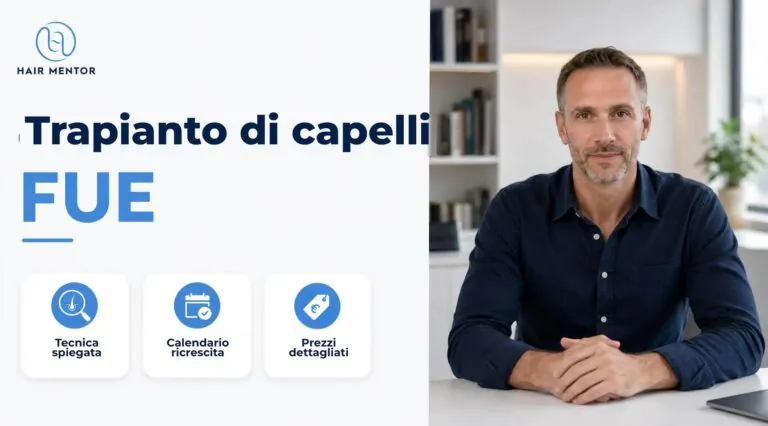 Bruno, fondatore di Hair Mentor, seduto in un ufficio